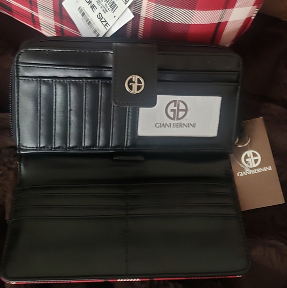 🤗Giani Bernini:Saffiano Plaid Tote and Wallet Set. A Macy's Exclusive - Picture 6 of 9